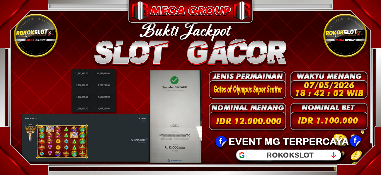 Bukti JP situs Rokokslot hari Jumat, 08 Mei 2026